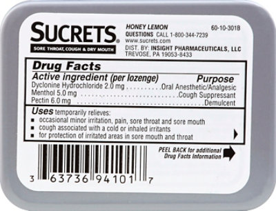 Sucrets Medicated Lozenges Honey Lemon - 18 Count - Image 3