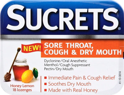 Sucrets Medicated Lozenges Honey Lemon - 18 Count - Image 2