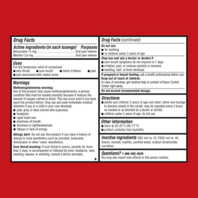 Cepacol Extra Strength Lozenges For Sore Throat & Cough Drop Cherry - 16 Count - Image 5