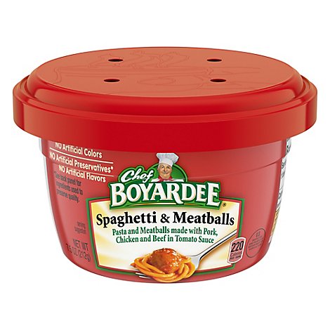 Chef Boyardee Pasta Spaghetti & Meatballs - 7.5 Oz