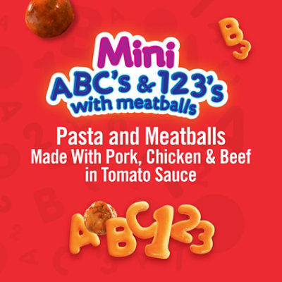 Chef Boyardee Mini Bites ABCs & 123s Pasta With Meatballs - 7.5 Oz - Image 2