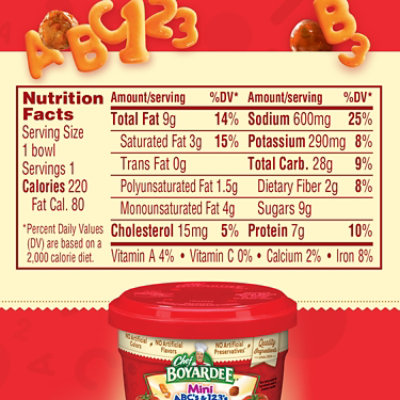 Chef Boyardee Mini Bites ABCs & 123s Pasta With Meatballs - 7.5 Oz - Image 4