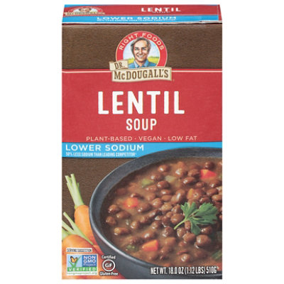 Dr. McDougalls Soup Gluten Free Lentil Lower Sodium - 18 Oz - Image 2