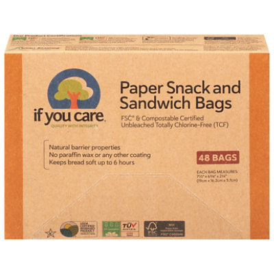 If You Care Paper Sandwich Bags - 48 Count - Image 3