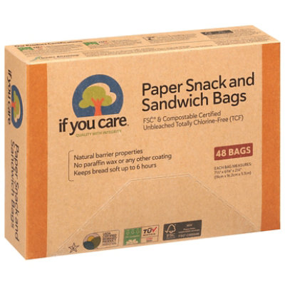 If You Care Paper Sandwich Bags - 48 Count