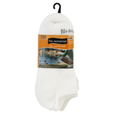 No nonsense Ahh Said The Foot Socks No Show Womens Super Soft White Size  4-10 - 3 Count - Safeway