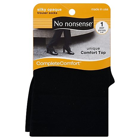 No nonsense Complete Comfort Socks Trouser Black Silky Opaque - Each