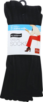 No Nonsense Wmn Scl Edge Cas Black 4 10 - 3 Count - Image 2