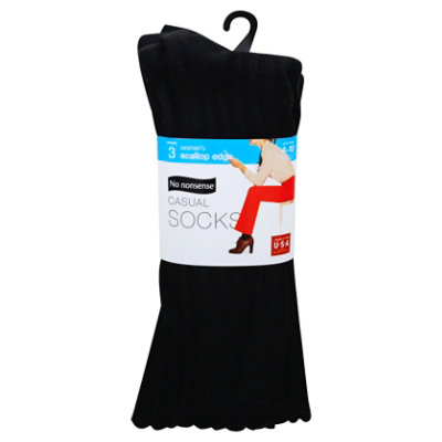 No Nonsense Wmn Scl Edge Cas Black 4 10 - 3 Count - Image 1
