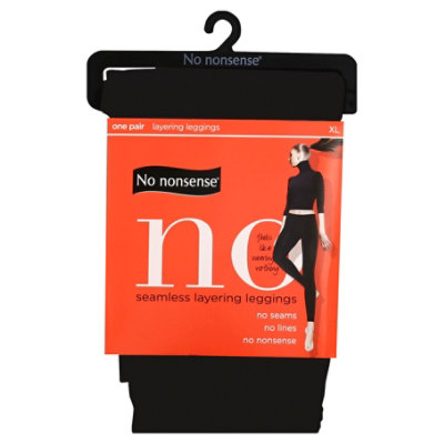 No Nonsense No Seamlss Legging Xl Black - Each - Image 1