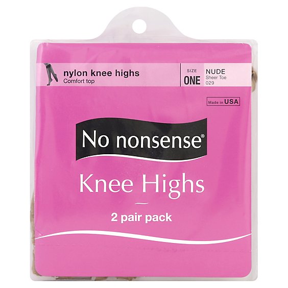 No Nonsense Kneehighs S/T Nude One Size - Each