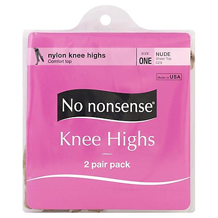 No Nonsense Kneehighs S/T Nude One Size - Each - Image 1