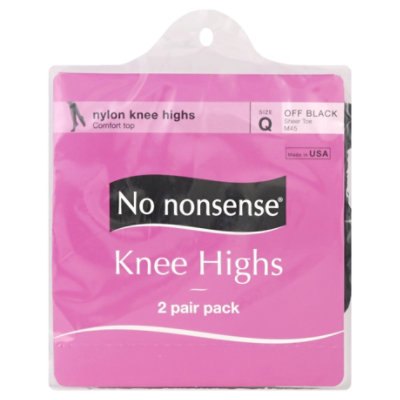 No Nonsense Knee Hi Sfoot M45 Oblk - Each