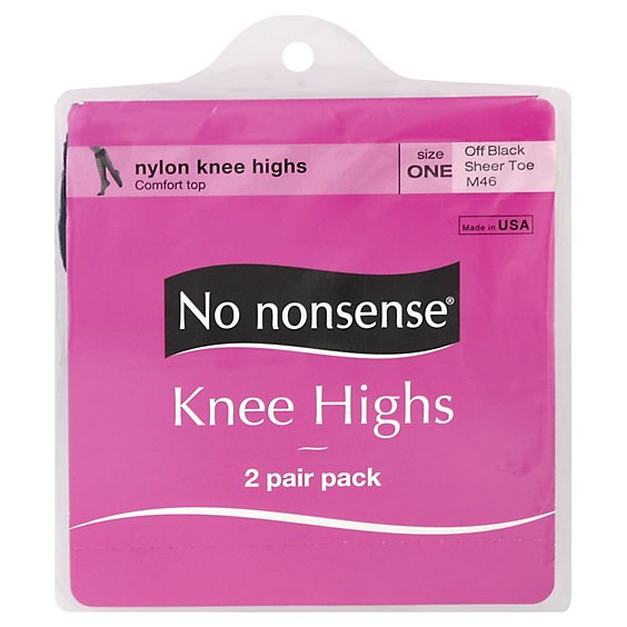 No Nonsense Knee Hi Sfoot M46 Oblk - Each
