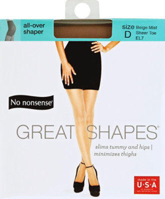 No nonsense Pantyhose All-Over Shaper Great Shapes Sheer Toe Beige Mist Size D - Each - Image 2