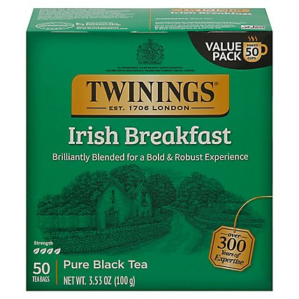 Twinings of London Black Tea Irish Breakfast - 50 Count - Image 2