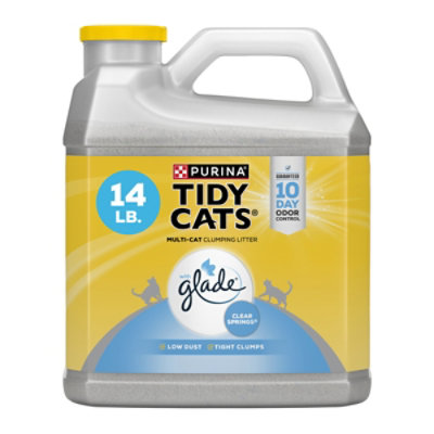 Purina Tidy Cats Cat Litter Clumping For Multiple Cats With Glade Clear Springs Jug - 14 Lb - Image 1