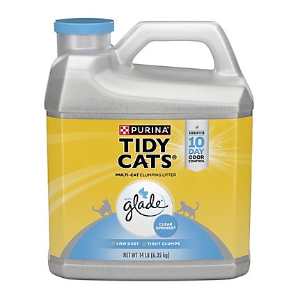 Purina Tidy Cats Cat Litter Clumping For Multiple Cats With Glade Clear Springs Jug - 14 Lb - Image 1