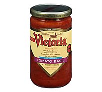 Victoria Sauce Tomato Basil Low Sodium Jar - 24 Oz