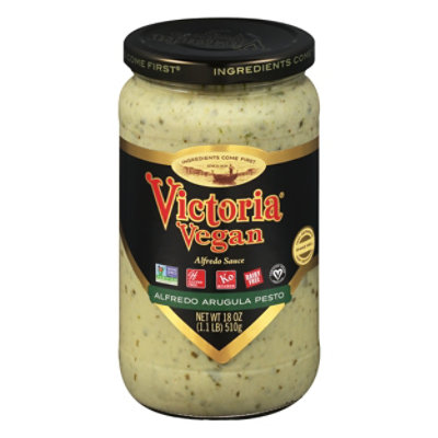 Victoria Vegan Sauce Alfredo Arugula Pesto Jar - 18 Oz - albertsons