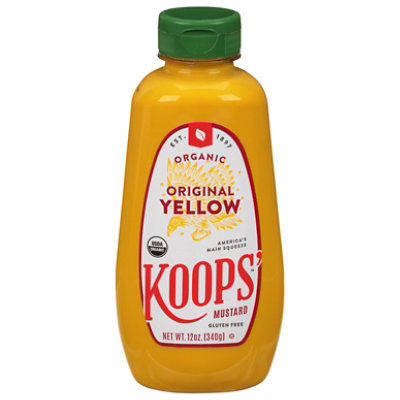 Koops Mustard Organic Yellow - 12 Oz - Image 1