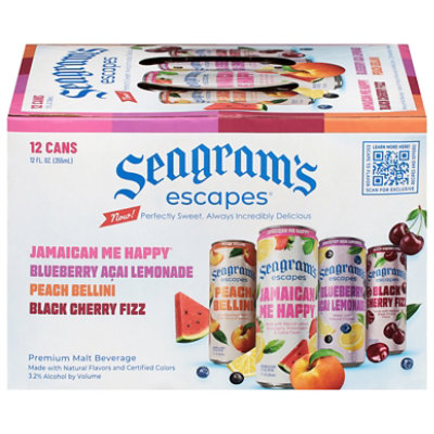 variety seagrams beverage malt pack escapes oz fl albertsons hard