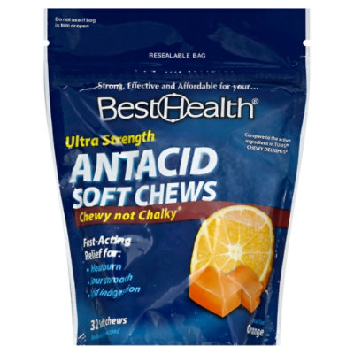 Best Health Antacid Ultra Strength Soft Chews Orange - 32 Count