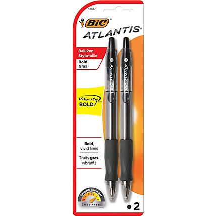 Bic Ball Pens Retractable Bold 1.6 mm Black - 2 Count - Image 2