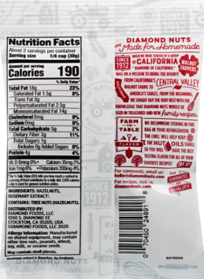Diamond of California Hazelnuts Chopped - 2.25 Oz - Image 5