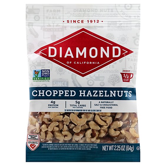 Diamond of California Hazelnuts Chopped - 2.25 Oz
