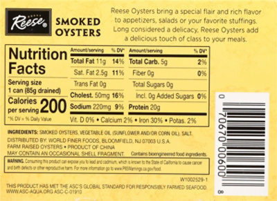 Reese Oysters Smoked Medium - 3.70 Oz - Image 6