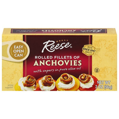 Reese Fillets of Anchovies in Olive Oil Rolled with Capers - 2 Oz - Image 3