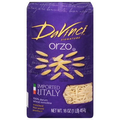 Da Vinci Pasta Orzo Resealable Bag - 16 Oz