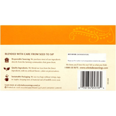 Celestial Seasonings Herbal Tea Bags Caffeine Free Orange Zinger - 20 Count - Image 5