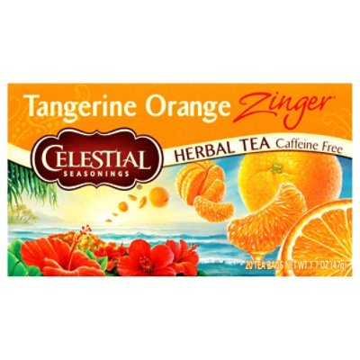 Celestial Seasonings Herbal Tea Bags Caffeine Free Orange Zinger - 20 Count - Image 1