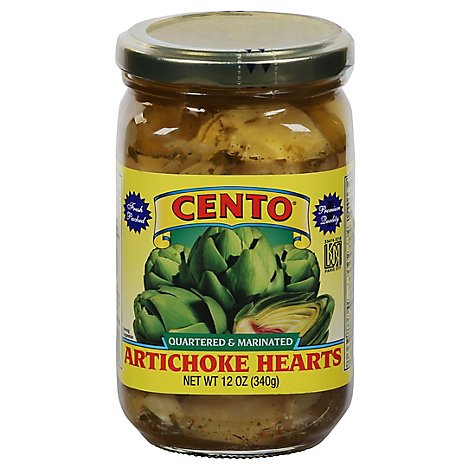 CENTO Artichoke Hearts Quartered & Marinated - 12 Oz