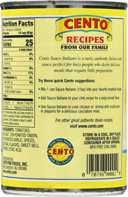 CENTO Tomato Sauce Italiano - 15 Oz - Image 5