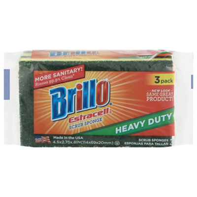 Brillo Estracell Sponges Scrub Heavy Duty - 3 Count - Image 3