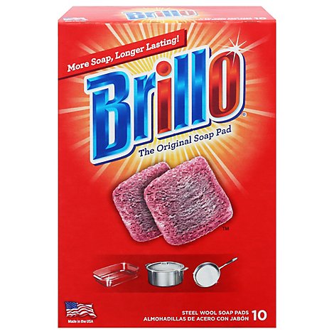10 Multi-Use Soap Pads Cleaning Household 6 x Packs Of Johnson's Brillo Pads 