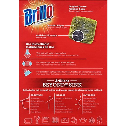 Brillo Estracell Soap Pads Steel Wool Lemon - 10 Count - Image 5