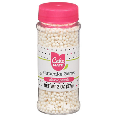 Cake Mate Cupcake Gems Classic Pearls - 2 Oz
