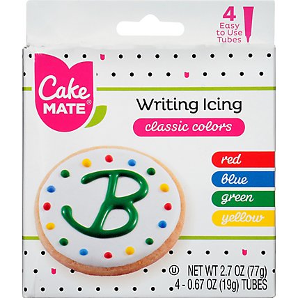 Cake Mate Icing Writing Classic Colors - 4-0.68 Oz - Image 2