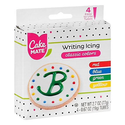 Cake Mate Icing Writing Classic Colors - 4-0.68 Oz - Image 1
