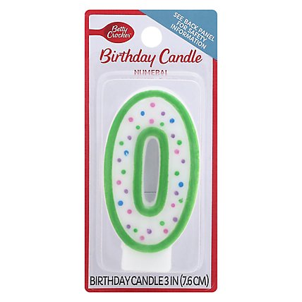 Betty Crocker Candles Birthday Numeral 0 - 1 Count - Image 3