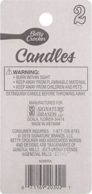Betty Crocker Candles Birthday Numeral 2 - 1 Count - Image 4