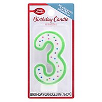Betty Crocker Candles Birthday Numeral 3 - 1 Count - Image 3