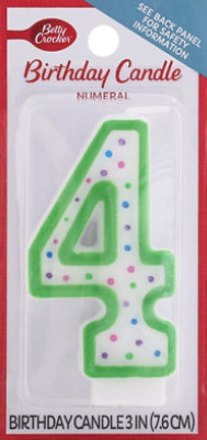Betty Crocker Candles Birthday Numeral 4 - 1 Count - Image 2
