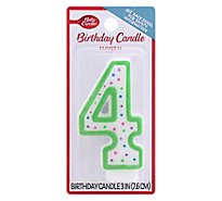 Betty Crocker Candles Birthday Numeral 4 - 1 Count