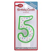 Betty Crocker Candles Birthday Numeral 5 - 1 Count - Image 3
