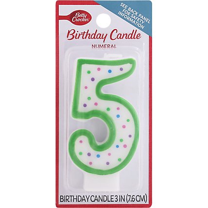 Betty Crocker Candles Birthday Numeral 5 - 1 Count - Image 2